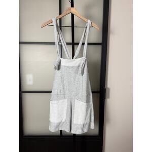 Bucket List Adjustable Straps Overall French Terry Romper Size Medium